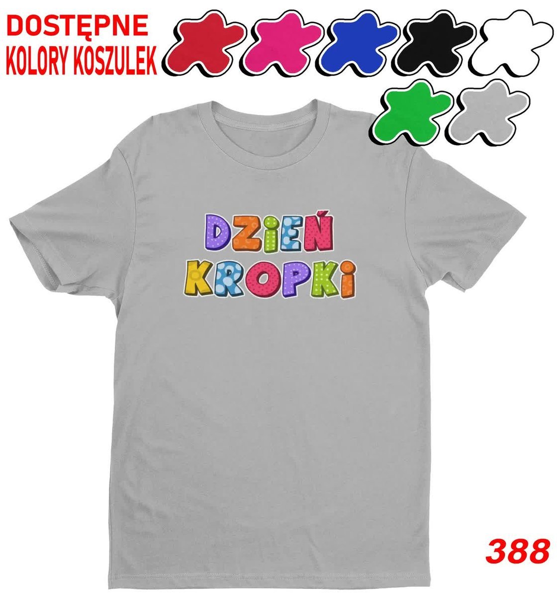 Dziecięca Koszulka Z Nadrukiem Kropki Duży Wybór -L 146-152