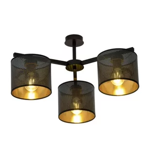 Emibig Jordan lampa sufitowa 3-punktowa czarna/złota 1144/3 1144/3 - Lampy sufitowe - miniaturka - grafika 1