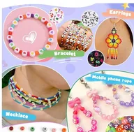 Prace ręczne dla dzieci - DIY zestaw do tworzenia biżuterii dziecięcej opaski do włosów bransoletki naszyjniki kolczyki - miniaturka - grafika 1