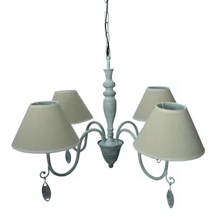 Näve 4-punktowa lampa wisząca Merle tekstylne klosze - Lampy sufitowe - miniaturka - grafika 1