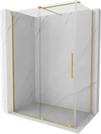 Kabiny prysznicowe - Mexen Velar kabina prysznicowa rozsuwana 160x70 cm, transparent, złota szczotkowana - 871-160-070-01-55 - miniaturka - grafika 1