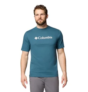 Columbia Męska koszulka z krótkim rękawem CSC Basic Logo z krótkim rękawem, Everblue, Gem Columbia 23 cm, XXL - Koszulki męskie - miniaturka - grafika 1