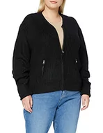 Kurtki damskie - Urban Classics Damska kurtka z dzianiny Ladies Knit Bomber, czarny (Black 00007), S - miniaturka - grafika 1