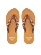 Klapki i japonki damskie - Roxy Japonki ARJL101113 Brązowy - miniaturka - grafika 1