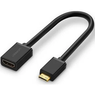 UGREEN Przewód HDMI ugreen Mini HDMI do HDMI Adapter Mini HDMI Female to Mini wtyczka HDMI kabel przedłużający archiwizacją 3d, 4 K, filmu Full HD 1080p, ARC, 20 cm czarny - Adaptery i przejściówki - miniaturka - grafika 1