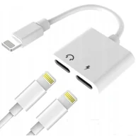 Adaptery i przejściówki - ADAPTER PRZEJŚCIÓWKA ROZDZIELACZ 1X2 LIGHTING AUDIO+AV DO IPHONE X 12 13 14 - miniaturka - grafika 1