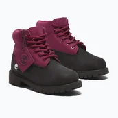 Botki damskie - Buty dziecięce Timberland Premium 6 In Lace black nubuck/dark pink - miniaturka - grafika 1