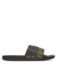 EA7 Emporio Armani Klapki 7X000110 AF15128 MC139 Czarny - Klapki i japonki męskie - miniaturka - grafika 1