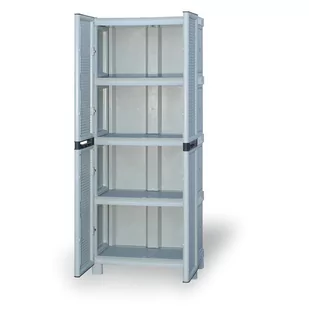 Szafa plastikowa półkowa, 1720x700x390 mm, szara - Szafy i regały magazynowe - miniaturka - grafika 2