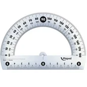 Inne urządzenia pomiarowe - Maped 146134 Kątomierz półkolisty CLASSIC 12cm 180° przezroczysty - miniaturka - grafika 1