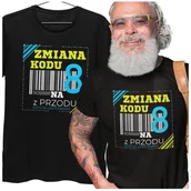 Gadżety dla niej i dla niego - Koszulka na 80lat prezent na urodziny Zmiana kodu na 8 z przodu DTF - miniaturka - grafika 1