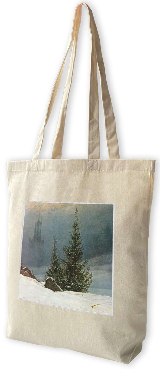 Torba z naszywką Pejzaż zimowy Caspar David Friedrich
