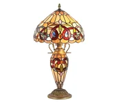 Lampy stojące - Prezent 1706 - Lampa stołowa TIFFANY 2xE27/60W + 1xE14/7W/230V - miniaturka - grafika 1