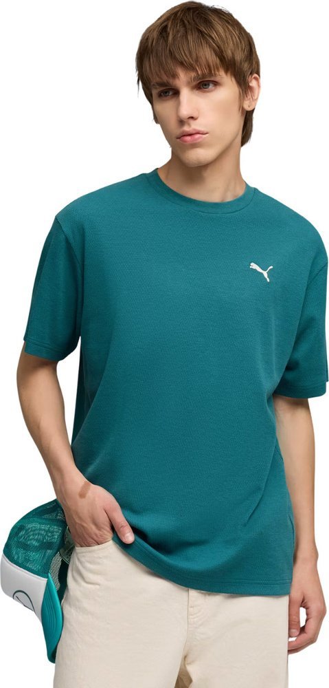 Puma Koszulka męska Puma ESS Elevated Relaxed Tee zielona 692018 41 L