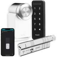 Systemy inteligentnych domów - Zestaw pod HomeKit – inteligentny zamek NUKI Smart Lock 3.0 Pro (biały) z wkładką i klawiaturą - miniaturka - grafika 1