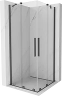 Kabiny prysznicowe - Mexen Velar Duo kabina prysznicowa rozsuwana 80x80 cm, transparent, gun gray szczotkowana - 871-080-080-02-66 - miniaturka - grafika 1