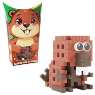 Klocki - Marioinex Klocki Mini Waffle Małe Zwierzęta Konstrukcyjne Kieszonkowe Pocket Pets Bóbr 25 El. 3+ - miniaturka - grafika 1