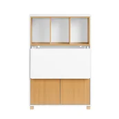 Biurka - SoBuy Wielofunkcyjne biurko składane Stół roboczy z półkami FWT107-WN - miniaturka - grafika 1