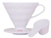 Zaparzacze i kawiarki - Hario Plastikowy Drip V60-02 - BIAŁY - miniaturka - grafika 1