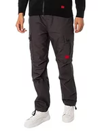 Spodenki męskie - HUGO Męskie spodnie cargo Garlo233 Regular -Fit z bawełny Ripstop, Dark Grey23., 98 - miniaturka - grafika 1