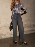 Bluzki damskie - LA Angels Bluzka w kolorze szaro-czarnym - miniaturka - grafika 1