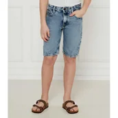Spodnie i spodenki dla chłopców - Tommy Hilfiger Jeansowe szorty | Straight fit - miniaturka - grafika 1
