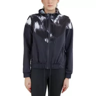 Kurtki i kamizelki sportowe damskie - Wiatrówka damska Breeze Windbreaker - czarny - miniaturka - grafika 1