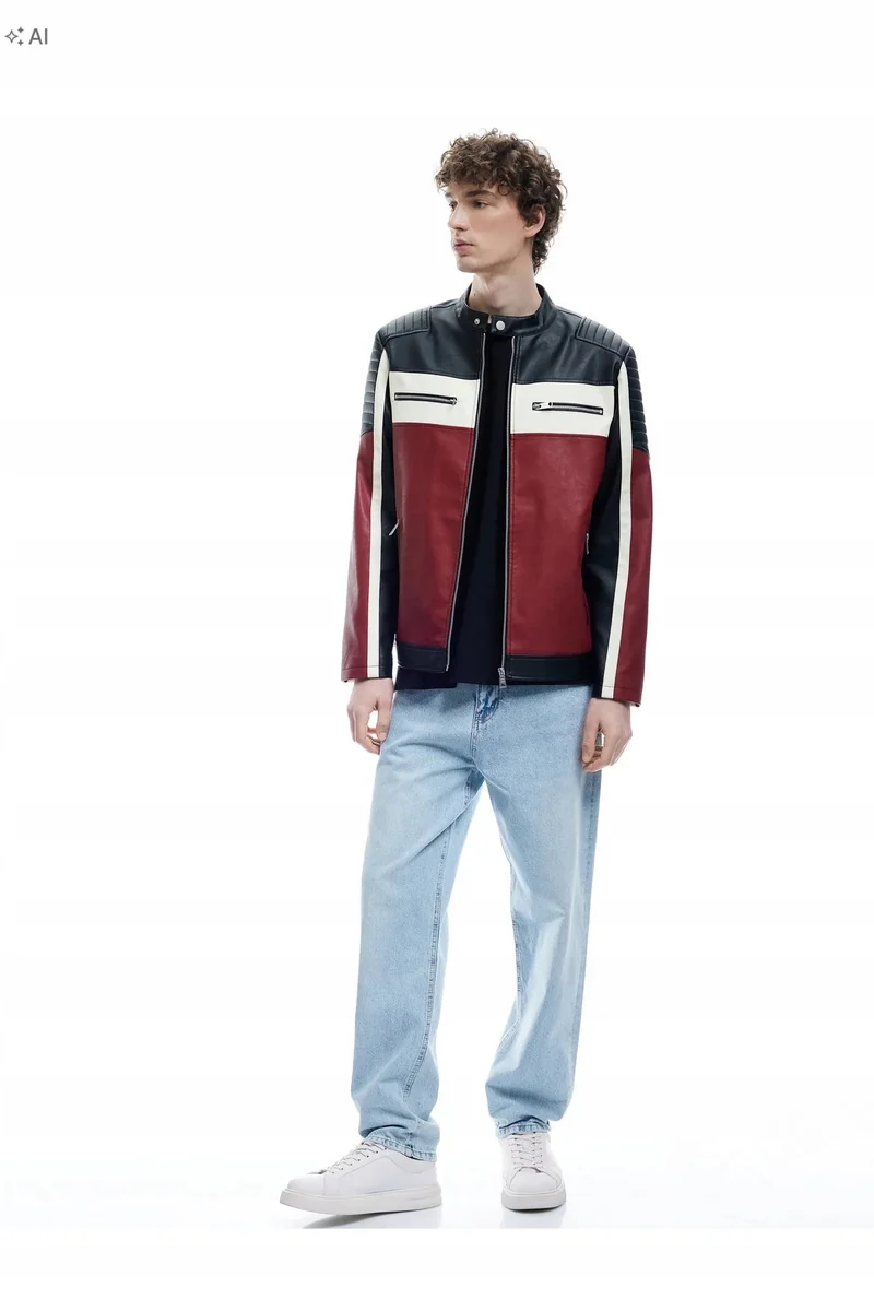 KOTON MĘSKA KURTKA PIKOWANA W STYLU RETRO WIELOKOLOROWA XL 5IA