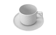 Filiżanki - Filiżanka porcelanowa 250 ml + spodek Marrakesz Biały - miniaturka - grafika 1