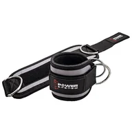 Pozostały sprzęt i akcesoria do ćwiczeń - Power System Opaska do Wyciągu Ankle Straps Gym Grey - miniaturka - grafika 1