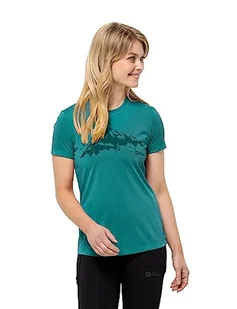 Jack Wolfskin Damska koszulka turystyczna Hiking S/S T W - Koszulki i topy damskie - miniaturka - grafika 1