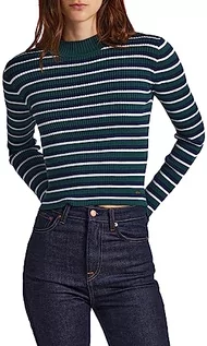 Swetry damskie - Pepe Jeans Sweter damski Elowyn, Zielony (Regent Green), XL - grafika 1