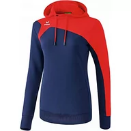 Bluzy damskie - Erima Erima Club 1900 2.0 bluza z kapturem damska niebieski granatowy/czerwony (New Navy/Rot) 44 1070727 - miniaturka - grafika 1