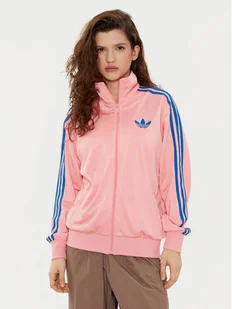 adidas Bluza adicolor Classic Firebird JP2302 Różowy Loose Fit - Bluzy damskie - miniaturka - grafika 1
