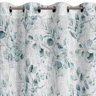 Zasłona EUROFIRANY Sena 140 x 250 cm Biało-niebieski - Zasłony - miniaturka - grafika 1