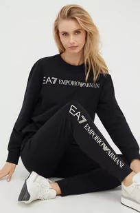EA7 Emporio Armani dres damski kolor czarny - Dresy damskie - miniaturka - grafika 1