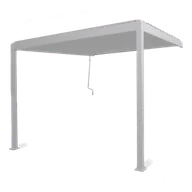 Kratki i pergole - Pergola tarasowa do ogrodu, ścienna 3x3 Premium Wall White - Gutroof - miniaturka - grafika 1