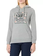 Bluzy damskie - Vans Damska bluza z kapturem Stackton w kwiaty z kapturem, szary wrzosowy, XS, wrzos szary, XS - miniaturka - grafika 1