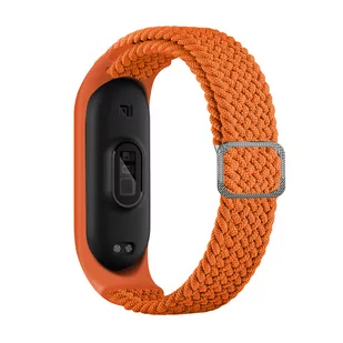 Hurtel Strap Fabric opaska do Xiaomi Mi Band 6 / 5 / 4 / 3 pleciony materiałowy pasek bransoletka pomarańczowy - Akcesoria do smartwatchy - miniaturka - grafika 1