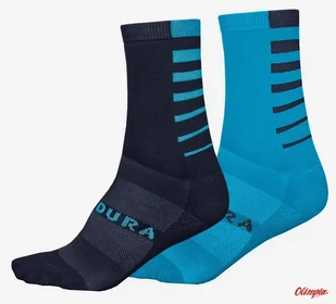 Skarpety Endura Coolmax Stripe Socks Blue (2 pary) - Skarpetki kolarskie - miniaturka - grafika 1