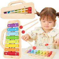 Klocki - VIGA Cymbalki Drewniany Ksylofon – Odkryj Muzyczny Talent Swojego Malucha! - miniaturka - grafika 1