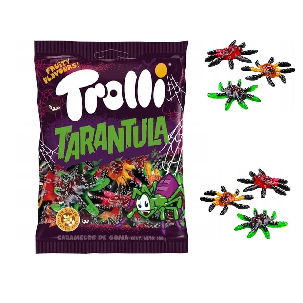 ŻELKI TROLLI TARANTULA PAJĄKI NA HALLOWEEN BEZ GLUTENU 100G