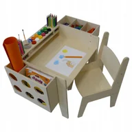 STOLIK KRZESEŁKO REGULOWANA WYSOKOŚĆ + ORGANIZERY