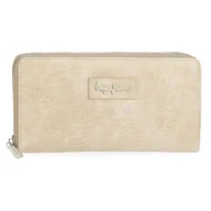 Portfele - Pepe Jeans Jana Portfel z uchwytem na karty Beżowy 19,5 x 10 x 2 cm Poliester z Detalami ze sztucznej skóry by Joumma Bags, beż, Talla única, Portfel z uchwytem na karty - miniaturka - grafika 1