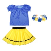 Dresy i komplety dla dziewczynek - ZESTAW UKRAINA NIEBIESKO-ŻÓŁTY 98-110 3el - miniaturka - grafika 1