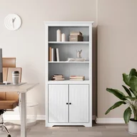Regały - vidaXL Biblioteczka BODO, biała, 80x40x172 cm, lite drewno sosnowe - miniaturka - grafika 1