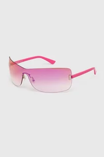 Okulary przeciwsłoneczne - Guess okulary przeciwsłoneczne damskie kolor różowy GU8287_0072U - grafika 1
