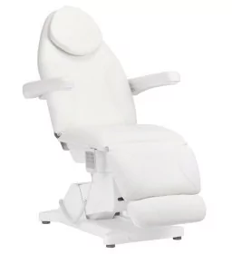 Fotel kosmetyczny elektryczny Sillon Basic 3 siln. biały - Krzesła i taborety kosmetyczne - miniaturka - grafika 1