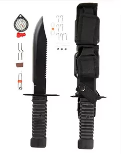 Mil-Tec Nóż Special Forces Survival Knife + zestaw surviwalowy (15368000) 15368000 - Noże - miniaturka - grafika 1