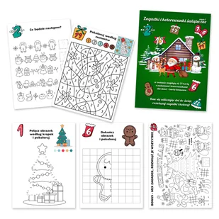 Kalendarz Adwentowy zadania i kolorowanki zagadki świąteczne edycja 2 - Ozdoby bożonarodzeniowe - miniaturka - grafika 1